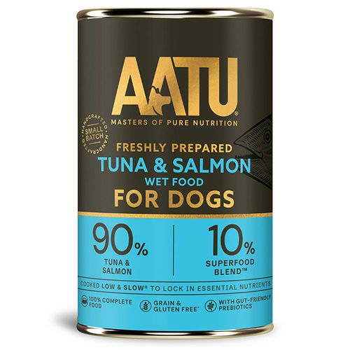 アートゥー　AATU ドッグフード ウエット缶 400g × 11個 AATU】アートゥー ツナ&サーモン（ドッグ ウェットフード 総合栄養食